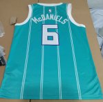 Maillot de Basket #6 Mcdaniels Hornets Bleu Imprimé